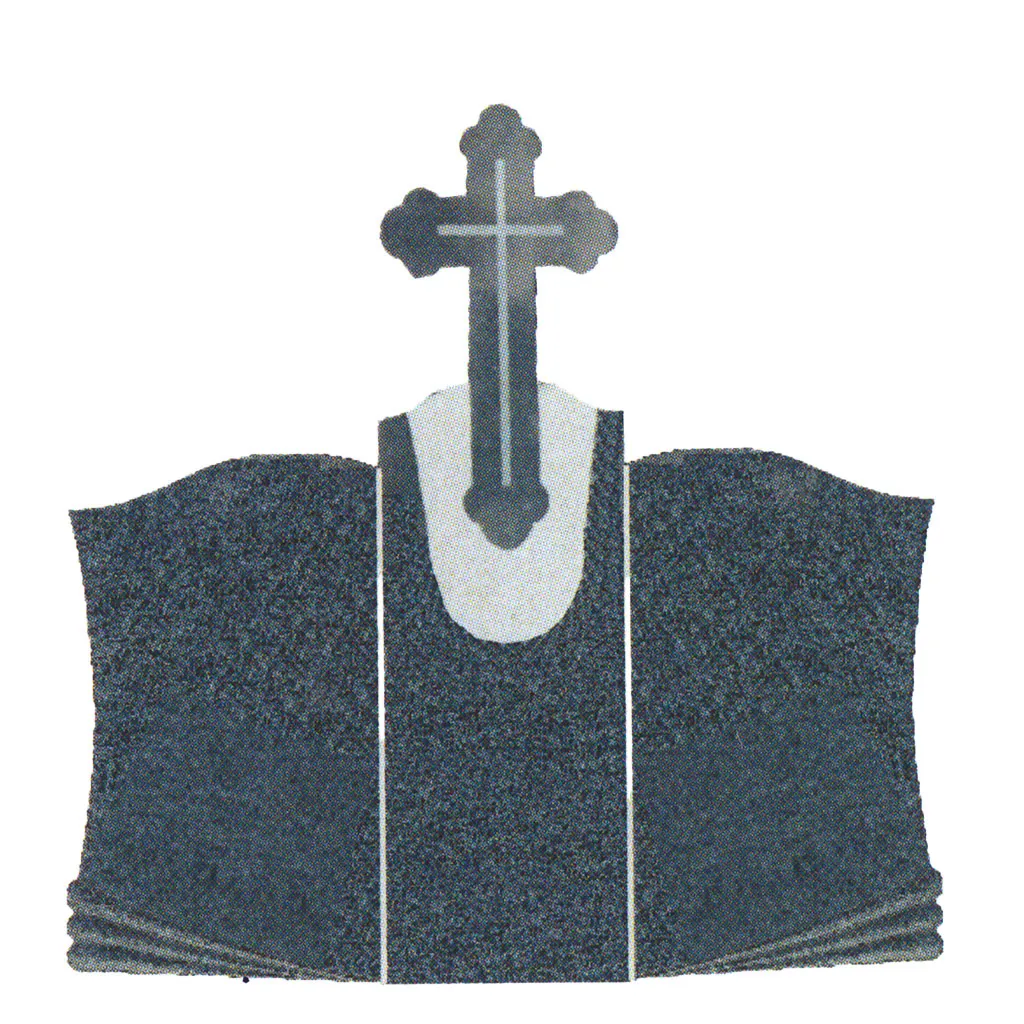 Lemeta Triplu monument funerar cu cruce granit