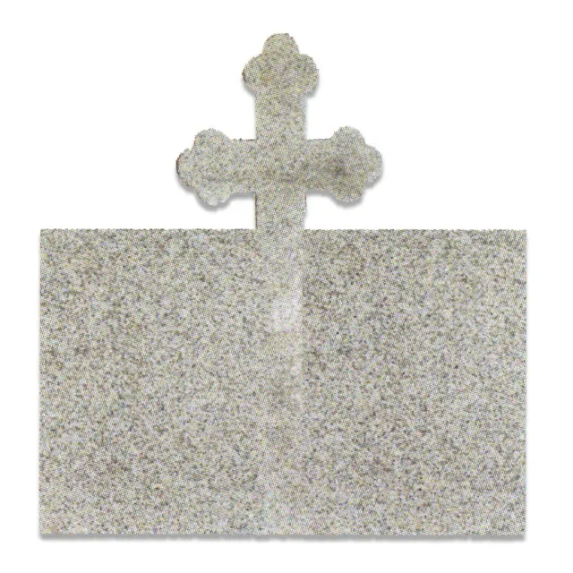 Lemeta Double Drept monument funerar granit gri dublu