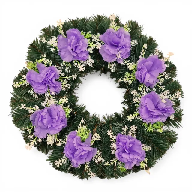Lemeta coroana funerara artificiala 8 garoafe