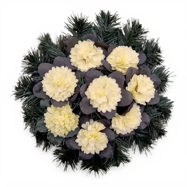 Lemeta Comexim coroană funerară artificială 8 dalii