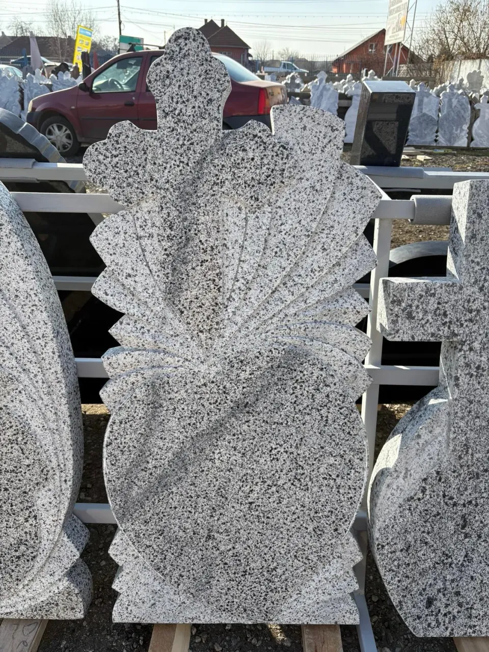 MARMURA GRANIT GG3 cruce funerara granit gri cu vaze