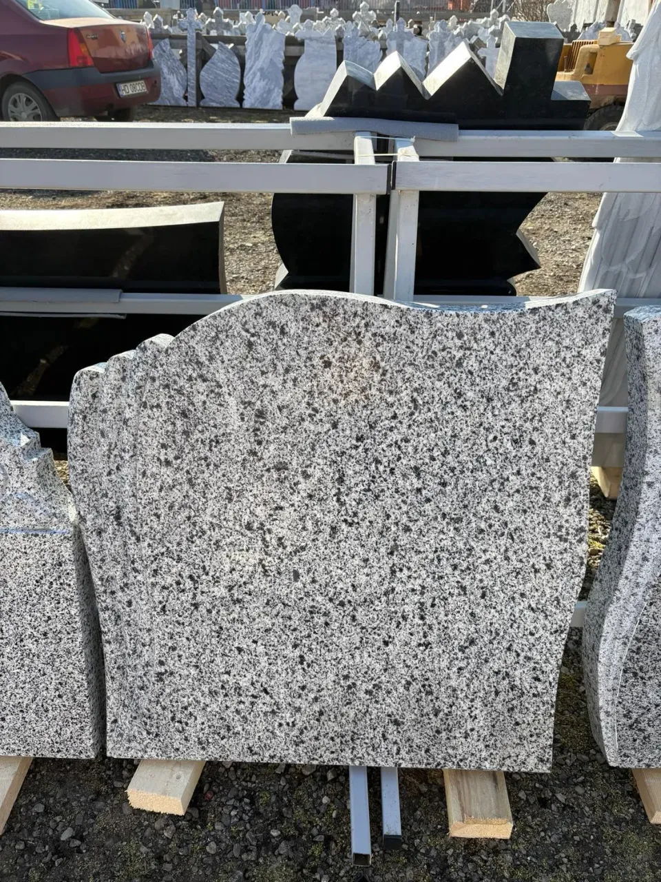 Marmura Granit GG5 cruce funerară granit gri cu vaze