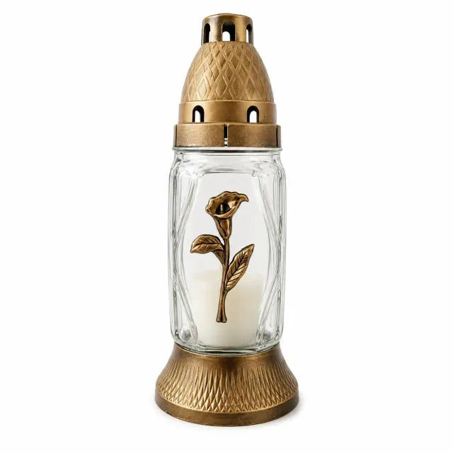 Lemeta LCA-340-FL-A candelă sticlă cu cală aurie