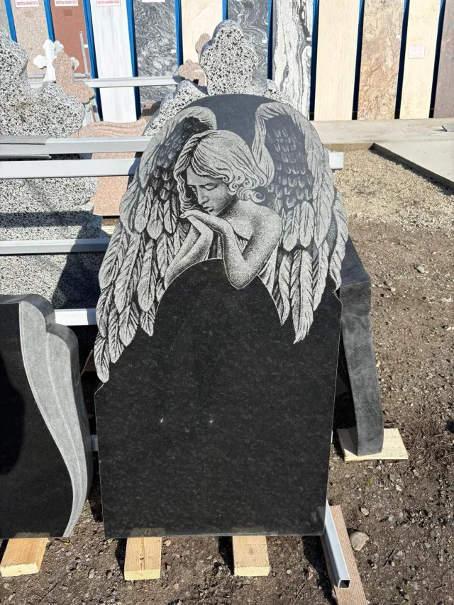 MARMURA GRANIT GN2 cruce funerara granit negru 116x62