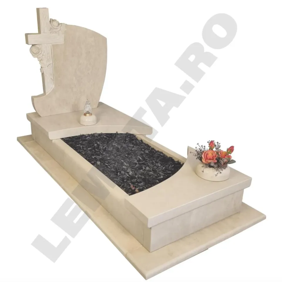 Lemeta Comexim 333 monument funerar Ocean Beige cu cruce