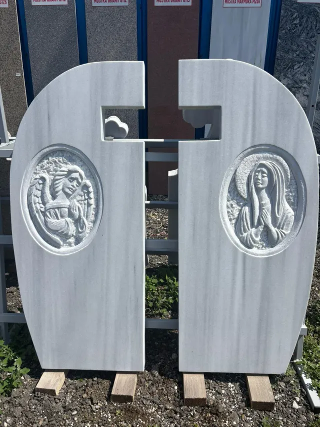 MARMURA GRANIT MA17 cruce funerara marmura alba